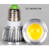 Aluminum + Glass 3-7W silver COB LED spotlight bulbs