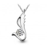 Angel wing pendant in sterling silver