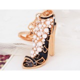 Beautiful pearl high heels keychain