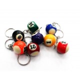 Billiard ball keychain