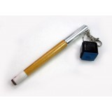 Billiard cue tip needling with chalk case