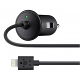 Black 2.1A Car Charger +8 pin charging cable