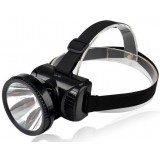 Black 800 mA Rechargeable 1W LED headlamp