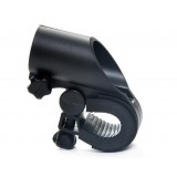 Black bicycle flashlight clip