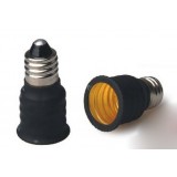 Black E11 to E14 LED bulb socket converter