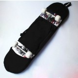 Black four wheels skateboard bag