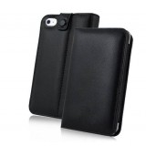 Black Leather Case for iPod touch 4