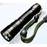 Black Mini Rechargeable LED Flashlight 18650