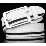 Black & white 2014 fashion Automatic buckle value men's leather belt