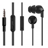 Black Wire Control Earbud style Headphone with microphone