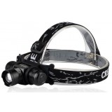 Black Zoom Rechargeable 5W CREE LED Headlamp