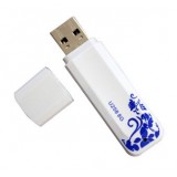 Blue and white usb flash drive