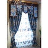 Blue enchantress embroidered curtains