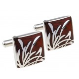 Bluegrass annatto stainless steel cufflinks