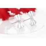 Bow earrings in sterling silver