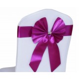 Bow resilient wedding chair sash