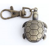 Bronze turtle keychain watch
