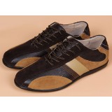 Brown soft leather martial arts shoes