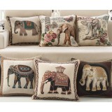 Cartoon elephant pillow cover