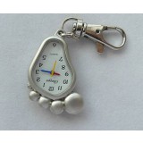 Cartoon footprints keychain watch