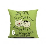 Cartoon linen pillow cover