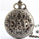 Carving DAD Men series manual mechanical necklace watch