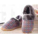 Case grain hight cut plush slipper