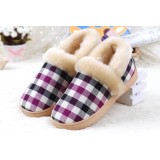 Case grain hight cut plush slippers