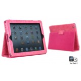 Case grain leather case with stand for ipad 2 3 4