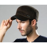 Casual PU package edge flat top hat