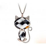 Cat necklace in crystal