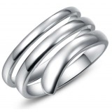 Charming sterling silver circles ring