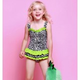 Children particles patterns one-piece swimwear