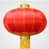 Chinese style red satin lanterns