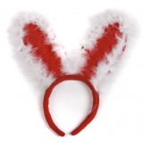 Christmas red rabbit ears headdress