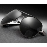 Classic black frog mirror polarized sunglasses Men's and women's sunglasses