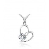 Classic heart to heart Silver Lovers Pendant