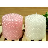 Classic pearl wedding candles