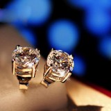 Classic sterling silver CZ earings