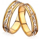 Classic sterling Silver gold plated Wedding Ring