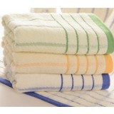 Classic stripes light-colored towel