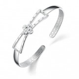 Clover bowknot silver female bracelet