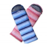 Color stripes cotton sleeping bag for camping