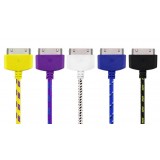 Color woven cloth USB data cable for iphone4s / 4