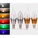 Colorful 3-4W E14 LED candle bulb