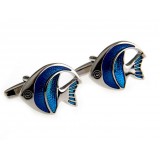 Colorful tropical fish cufflinks