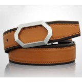 Contracted man cowhide leather leisure belt