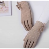 Cotton female summer sunshade driving gloves