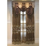 Country-style hollow embroidered curtains