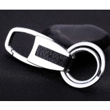 Creative zinc alloy leather keychain